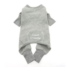 Sweet Dreams Thermal Dog Pajamas - Alloy Gray