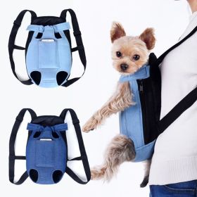 Denim Dog Backpack Outdoor Travel for Small Dogs Puppy