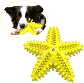 Chew Toys, Natural Rubber Starfish-Shaped, Interactive Treats, Squeaky Toothbrush, Outdoor Puzzle Training Toy