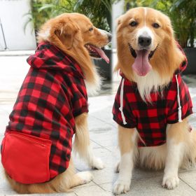 Plaid Dog Hoodie, Sweaters with Hat and Pocket Christmas Classic Plaid Small Medium Dogs