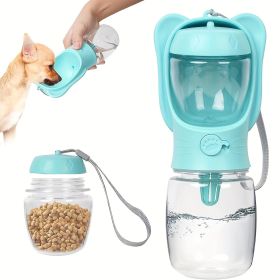 4 In 1 Dog Water Bottle, Leak Proof Portable Water Bottle With Food Container