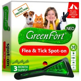 Flea and Tick Prevention Natural Flea Treatment, Topical Flea Mosquito Repellent for Pup/Sm/Lrg Pet