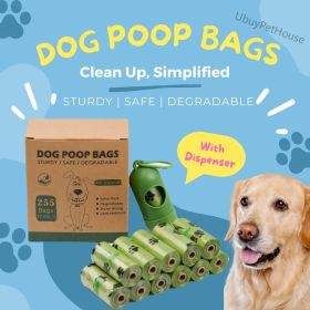 255 bags in 17 volumes Portable pet waste bag, biodegradable, poop collection bag easy to carry