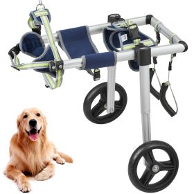 VEVOR 2-Wheel Wheelchair, Back Legs, Lightweight/Adjustable Assists Healing Healing for Hurt/Disabled/ Paralysis, Hind Limb Weak Pet (M)