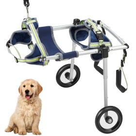 VEVOR 2-Wheel Wheelchair, Back Legs, Lightweight/Adjustable Assists Healing Healing for Hurt/Disabled/Paralysis, Hind Limb Weak Pet (S)