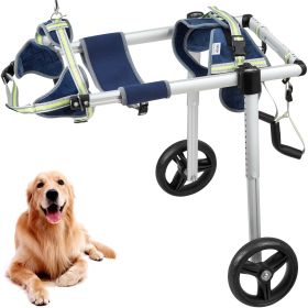 VEVOR 2-Wheel Wheelchair, Back Legs, Lightweight/Adjustable Assists Healing Healing for Hurt/Disabled/ Paralysis, Hind Limb Weak Pet (L)