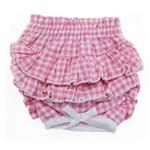 Ruffled Pink Gingham Dog Panties