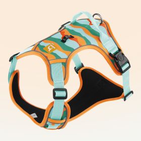 Dog Chest And Back Reflective Commuter Hand Holding Rope (Option 1: Orange, Option 2: S)