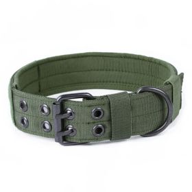 Nylon Anti-grind Dog Leash Collar (Option 1: Green, Option 2: L)