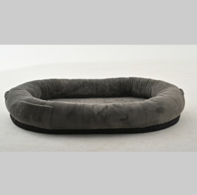 Large Dark Grey Human Dog Bed (Option 1: Black)